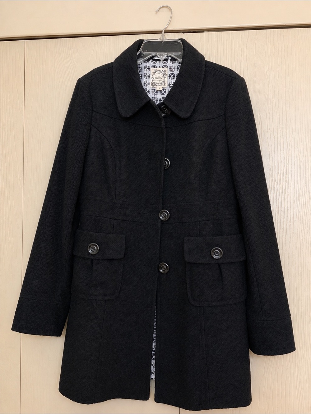 Tulle Anthropology Black Fashion Trench Coat